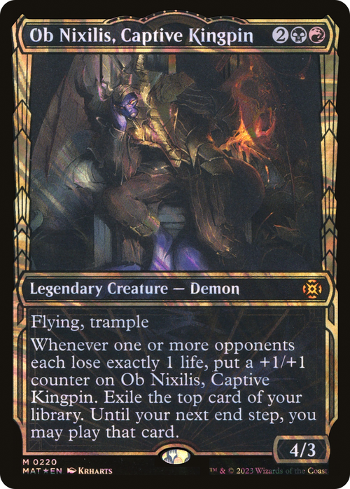 Ob Nixilis, Captive Kingpin (Halo Foil) (MAT-220) - March of the Machine: The Aftermath: (Showcase) Foil