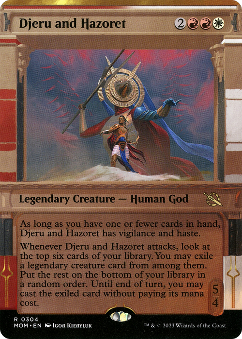 Djeru and Hazoret (Showcase) (MOM-304) - March of the Machine: (Showcase) (Borderless)