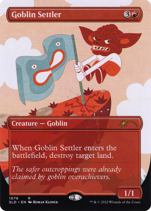 Goblin Settler (SLD-1076) - Secret Lair Drop (Borderless) Foil
