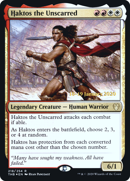 Haktos the Unscarred (PRE-218S) - Theros Beyond Death Promos Foil
