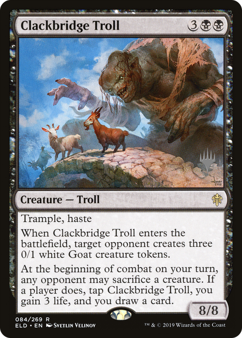 Clackbridge Troll (PPELD-84P) - Throne of Eldraine Promos