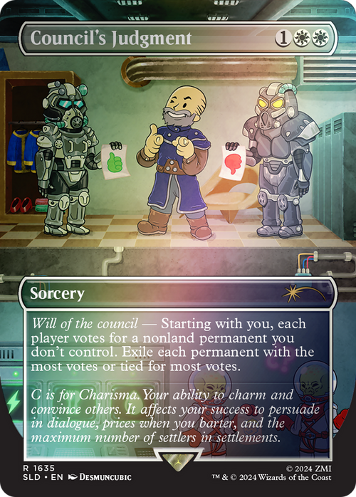 Council's Judgment (Rainbow Foil) (SLD-1635) - Secret Lair Drop (Borderless) Foil