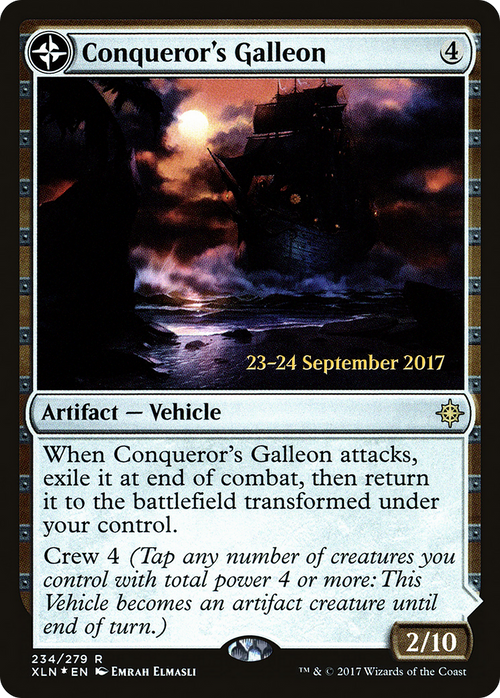 Conqueror's Galleon (PRE-234S) - Ixalan Promos: (compasslanddfc) Foil