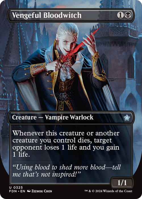 Vengeful Bloodwitch (Borderless) (FDN-325) - Foundations