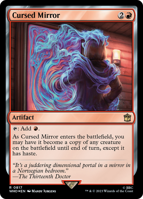 Cursed Mirror (Surge Foil) (WHO-817) - Doctor Who Foil