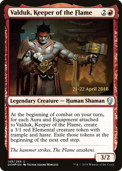 Valduk, Keeper of the Flame (PRE-148S) - Dominaria Promos Foil