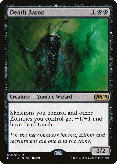Death Baron (M19-090) - Core Set 2019 Foil