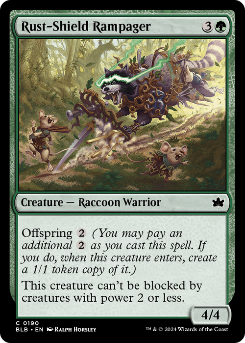 Rust-Shield Rampager (BLB-190) - Bloomburrow Foil