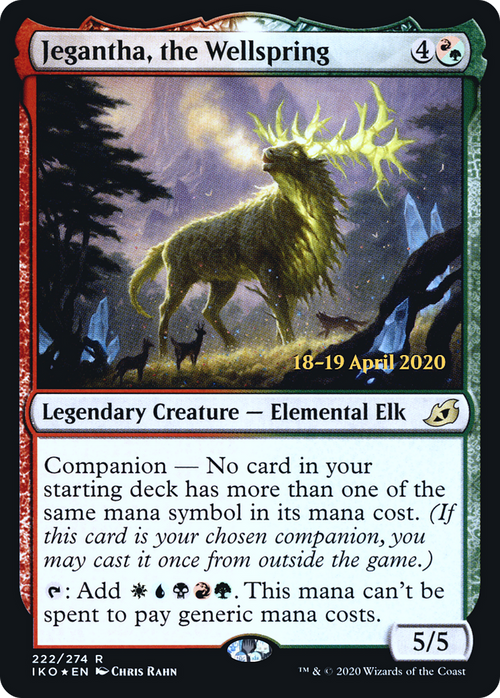 Jegantha, the Wellspring (PRE-222S) - Ikoria: Lair of Behemoths Promos: (companion) Foil
