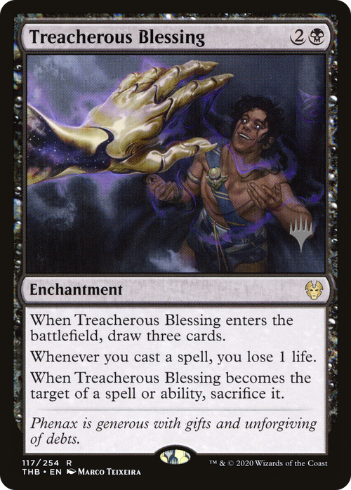 Treacherous Blessing (PPTHB-117P) - Theros Beyond Death Promos Foil