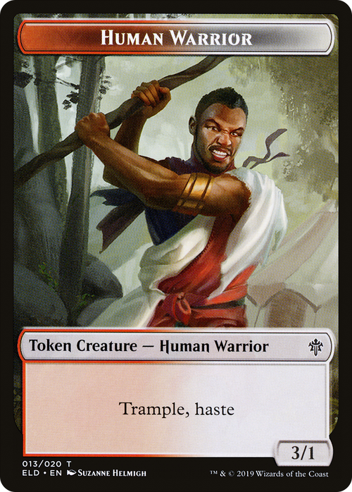 Human Warrior (TELD-013) - Throne of Eldraine Tokens