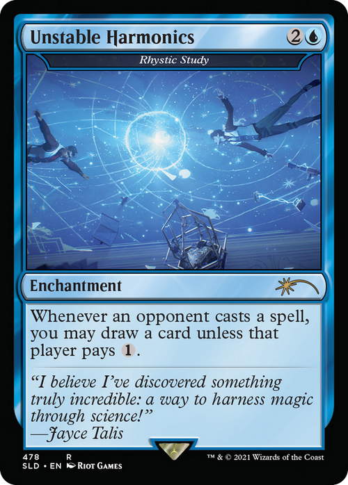 Unstable Harmonics - Rhystic Study (SLD-478) - Secret Lair Drop / Unstable Harmonics