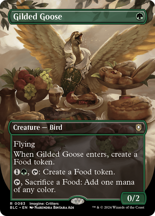 Gilded Goose (Borderless) (BLC-083) - Bloomburrow Commander