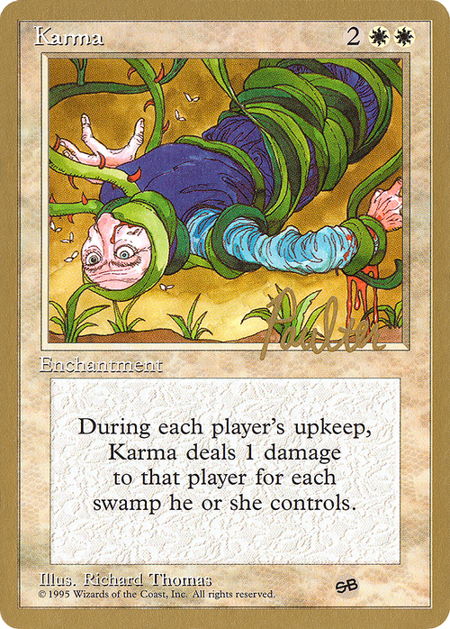 Karma - 1996 Preston Poulter (4ED) (SB) (WCD-) - Pro Tour Collector Set