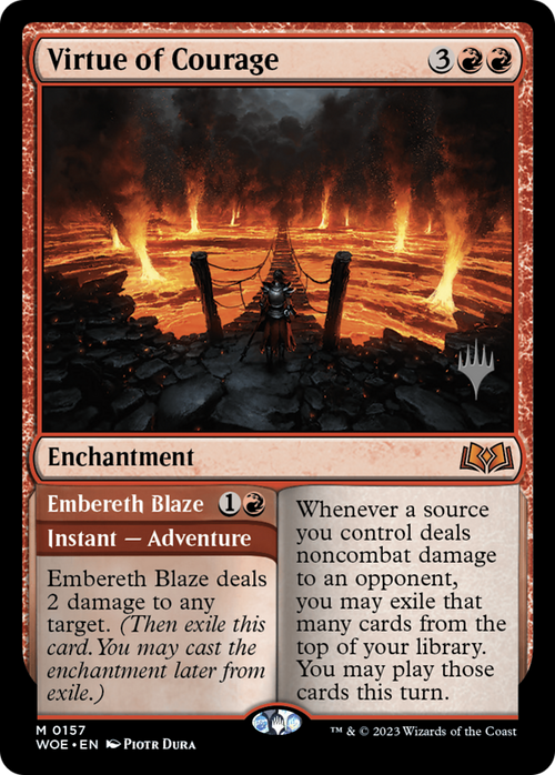Virtue of Courage (PPWOE-157) - Wilds of Eldraine Promos Foil