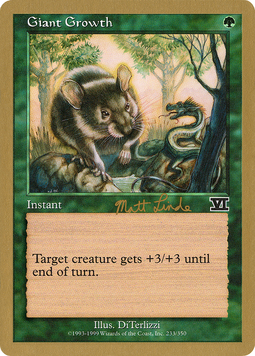 Giant Growth - 1999 Matt Linde (6ED) (WCD-) - World Championship Decks 1999