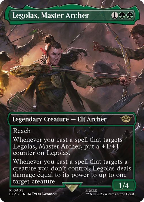 Legolas, Master Archer (Borderless) (LTR-435) - The Lord of the Rings: Tales of Middle-earth Foil