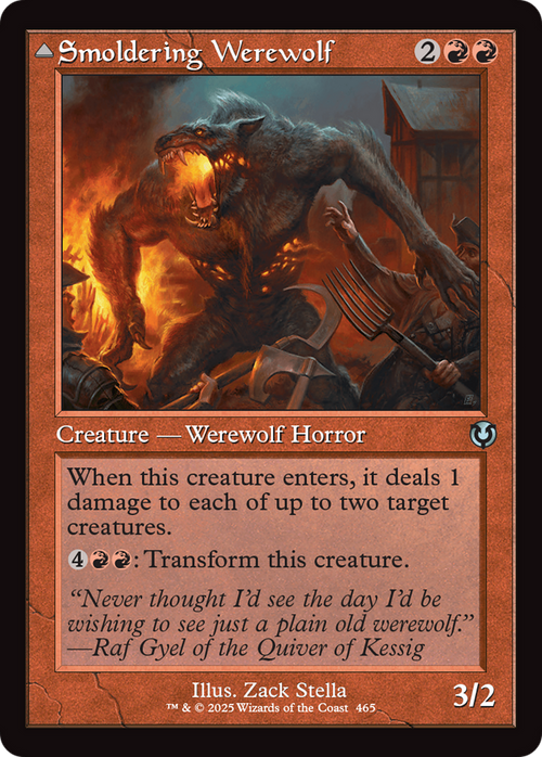 Smoldering Werewolf (Retro Frame) (INR-465) - Innistrad Remastered Foil