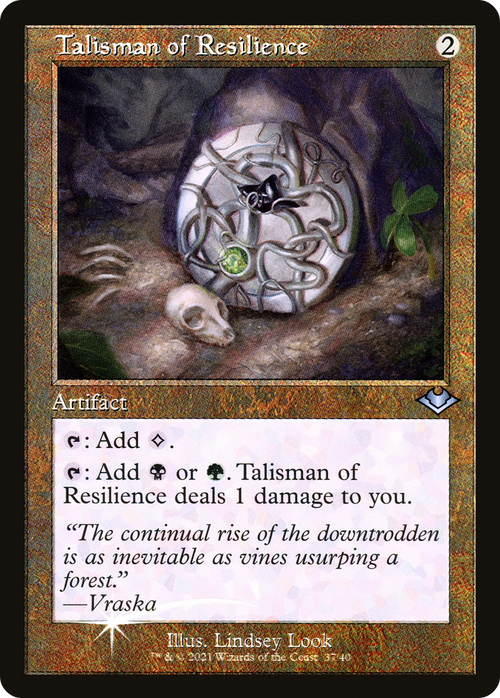 Talisman of Resilience (Retro Frame) (MH1-037) - Modern Horizons 1 Timeshifts Etched Foil
