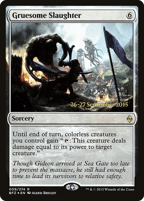 Gruesome Slaughter (PRE-09S) - Battle for Zendikar Promos Foil