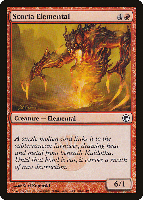 Scoria Elemental (SOM-102) - Scars of Mirrodin Foil