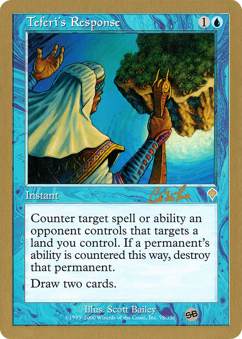 Teferi's Response - 2002 Carlos Romao (INV) (SB) (WCD-) - World Championship Decks 2002