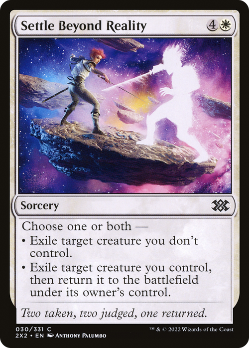 Settle Beyond Reality (2X2-030) - Double Masters 2022 Foil