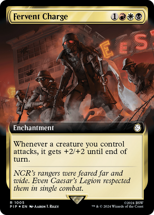 Fervent Charge (Extended Art) (Surge Foil) (PIP-1005) - Fallout: (Extended Art) Foil