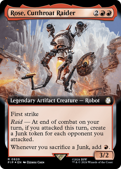 Rose, Cutthroat Raider (Extended Art) (Surge Foil) (PIP-920) - Fallout: (Extended Art) Foil