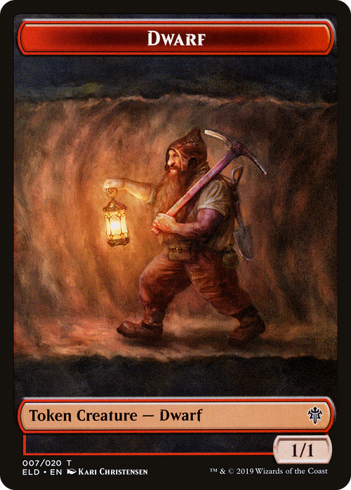 Dwarf Token (ELD-007) - Throne of Eldraine Tokens Foil