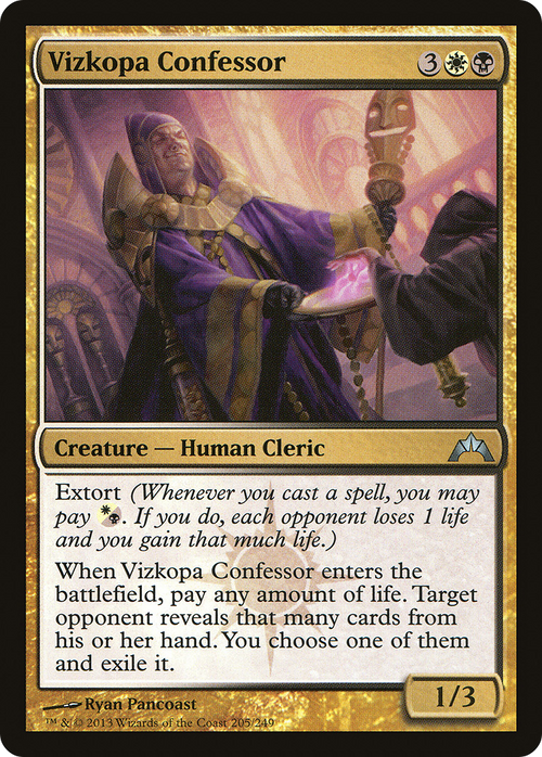 Vizkopa Confessor (GTC-205) - Gatecrash Foil