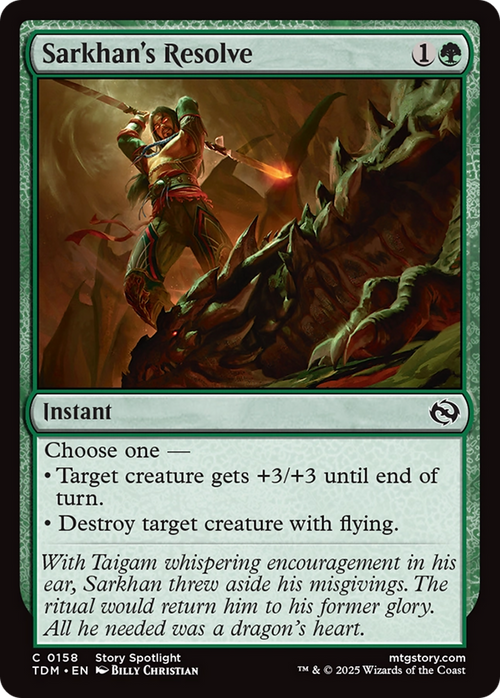 Sarkhan's Resolve (TDM-158) - Tarkir: Dragonstorm Foil