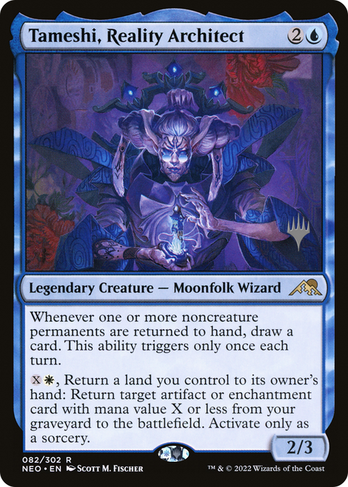 Tameshi, Reality Architect (PPNEO-082) - Kamigawa: Neon Dynasty Promos Foil