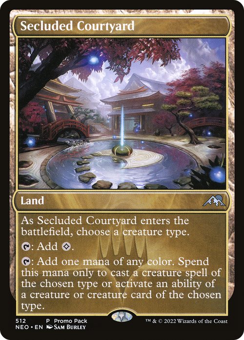 Secluded Courtyard (PPNEO-512) - Kamigawa: Neon Dynasty