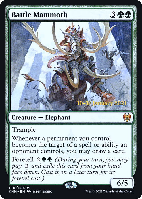 Battle Mammoth (PRE-160S) - Kaldheim Promos Foil