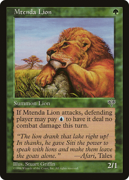 Mtenda Lion (MIR-) - Mirage