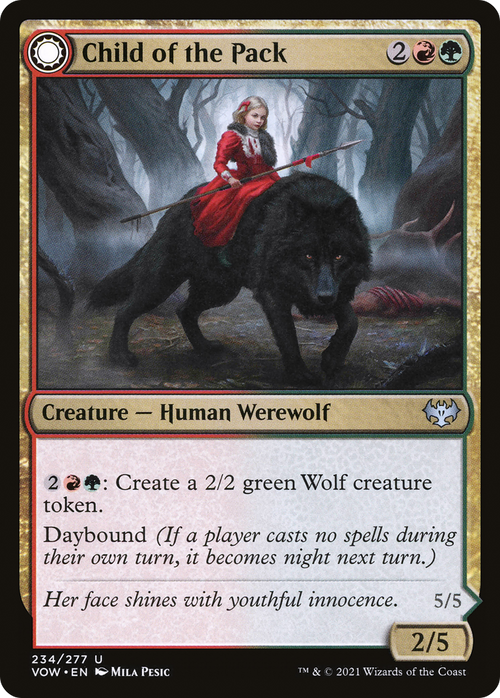 Child of the Pack (VOW-234) - Innistrad: Crimson Vow: (Double Faced Transform) Foil