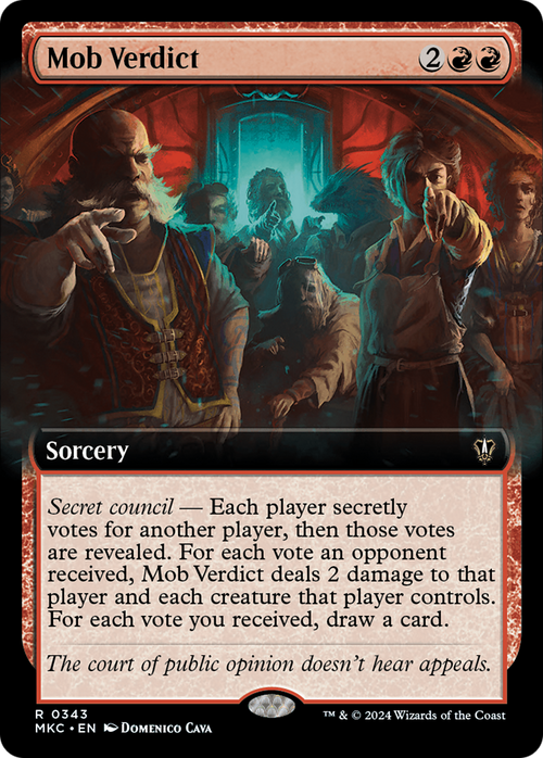 Mob Verdict (Extended Art) (MKC-343) - Murders at Karlov Manor Commander: (Extended Art)
