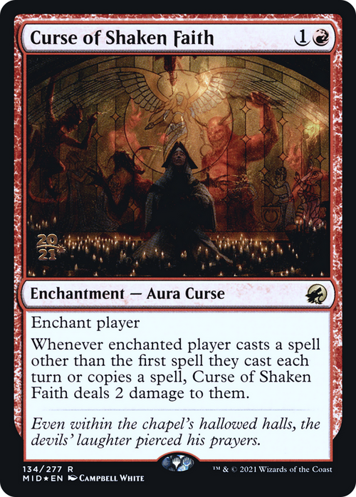 Curse of Shaken Faith (PRE-134S) - Innistrad: Midnight Hunt Promos Foil