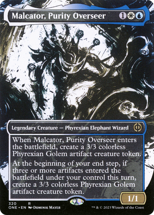Malcator, Purity Overseer (Showcase) (ONE-320) - Phyrexia: All Will Be One: (Showcase) (Borderless) Foil