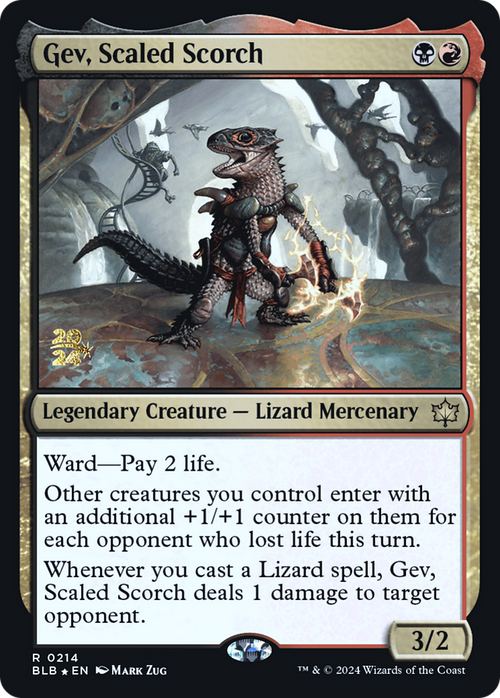 Gev, Scaled Scorch (PRE-214) - Bloomburrow Promos Foil