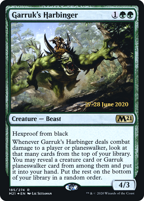 Garruk's Harbinger (PRE-185S) - Core Set 2021 Promos Foil