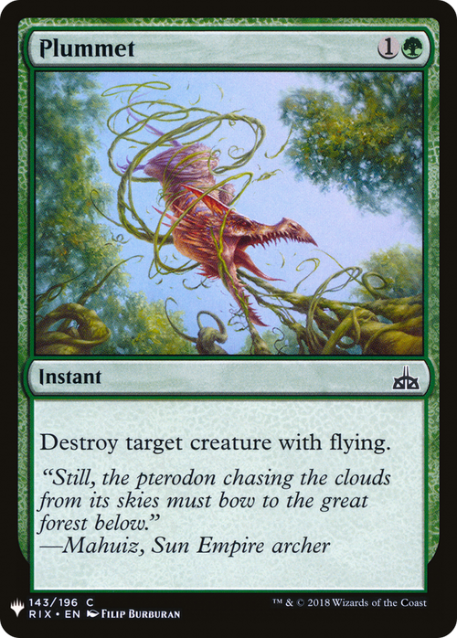 Plummet (LIST-RIX-143) - The List