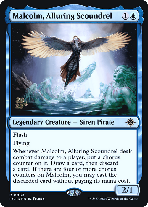 Malcolm, Alluring Scoundrel (PRE-063) - The Lost Caverns of Ixalan Promos Foil