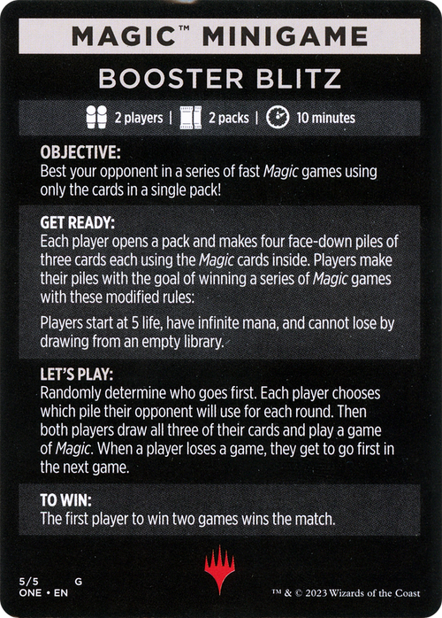 Booster Blitz (MONE-005) - Phyrexia: All Will Be One Minigames