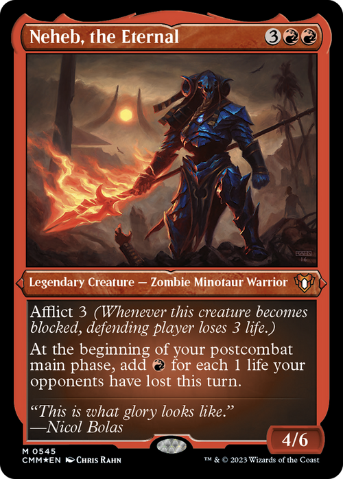 Neheb, the Eternal (Foil Etched) (CMM-545) - Commander Masters Foil