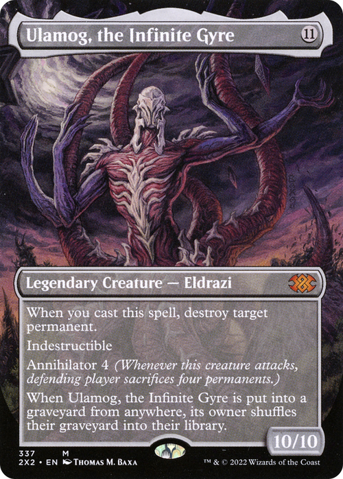 Ulamog, the Infinite Gyre (Borderless) (2X2-337) - Double Masters 2022 Foil