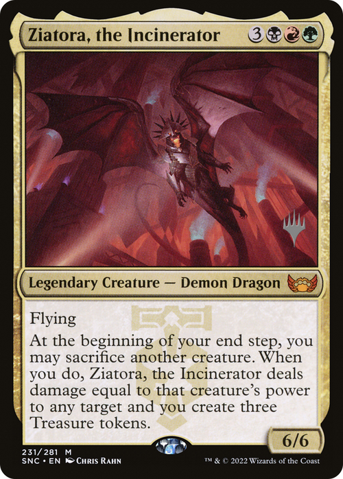 Ziatora, the Incinerator (PPSNC-231) - Streets of New Capenna Promos Foil