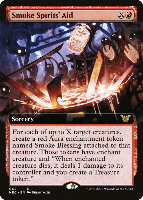 Smoke Spirits' Aid (Extended Art) (NEC-062) - Neon Dynasty Commander: (Extended Art)