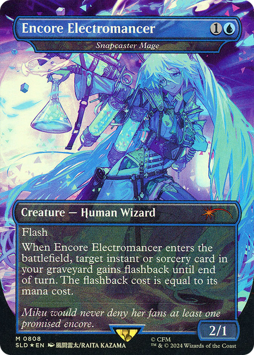 Encore Electromancer - Snapcaster Mage (SLD-808) - Secret Lair Drop / Encore Electromancer (Borderless)
